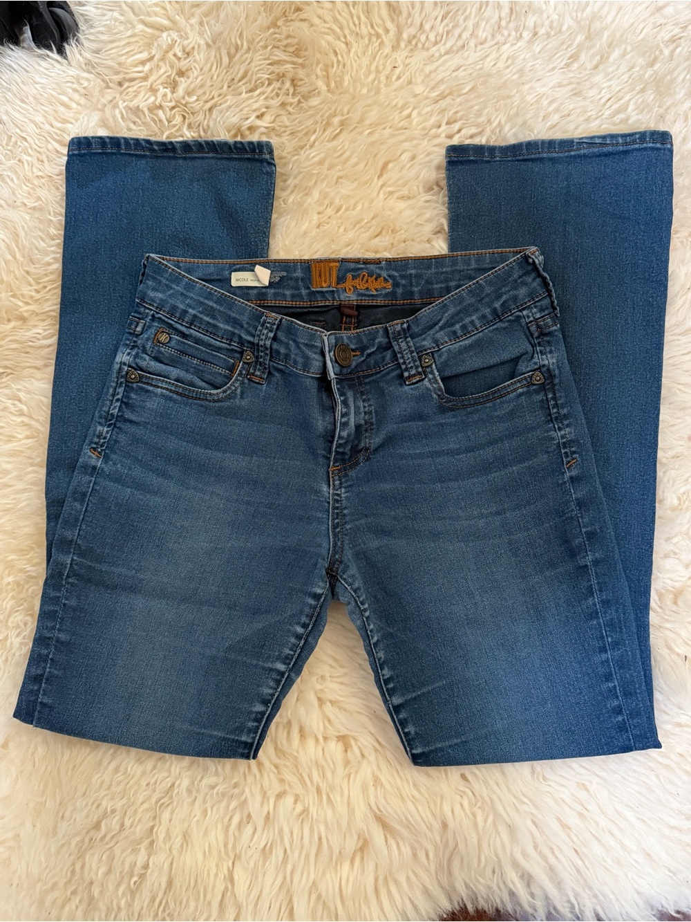 Women's Boot Cut Jeans in Classic Blue Denim